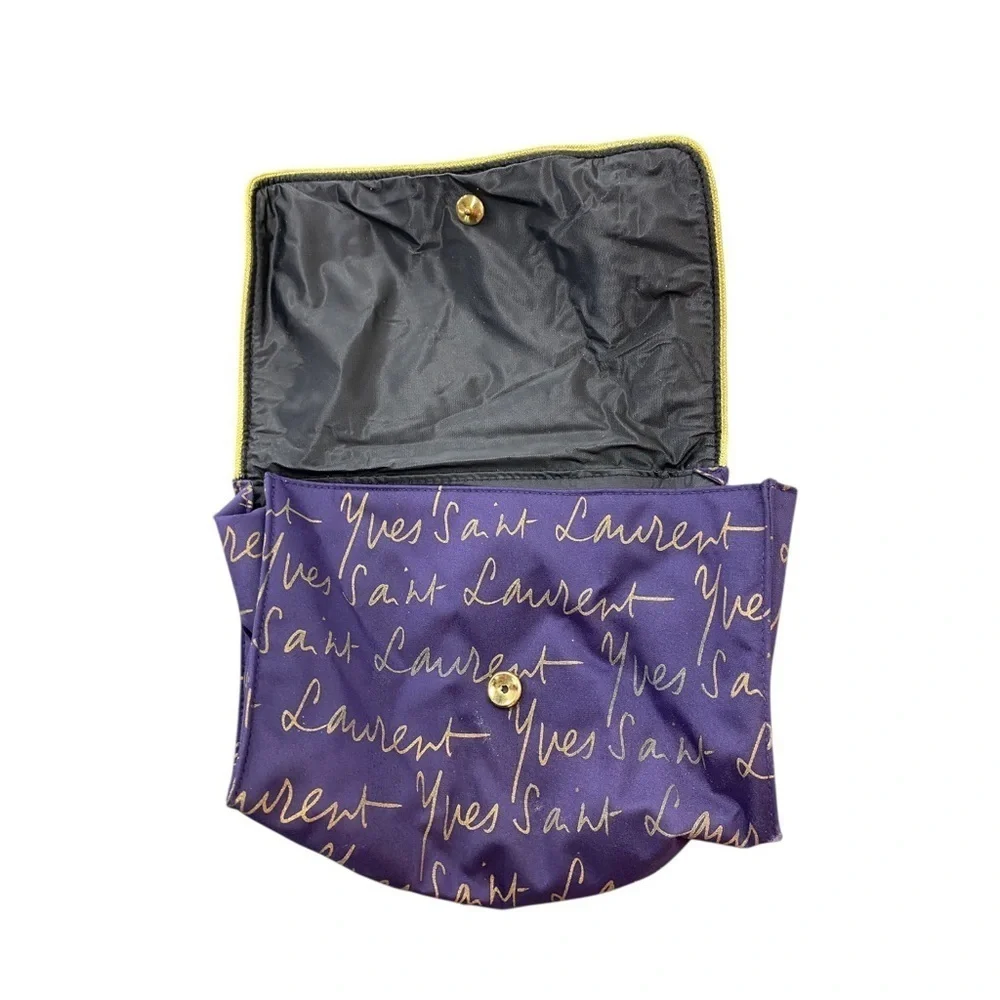 Yves Saint Laurent Purple and Gold Makeup bAg small